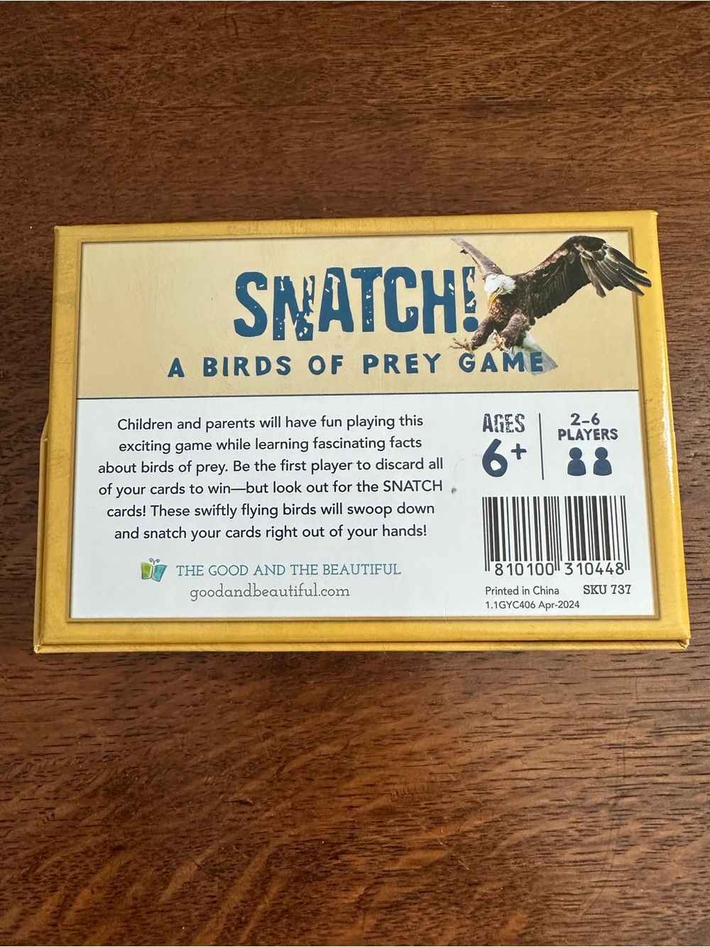 Snatch! A Birds of Prey Card Game - Yellow - Picture 2 of 2